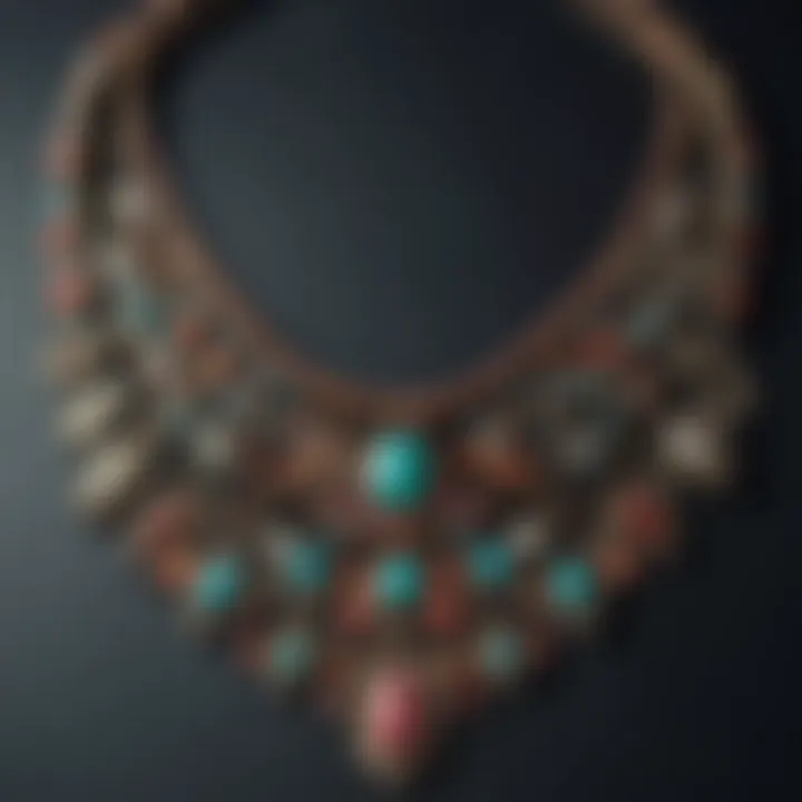 A collection of bohemian necklaces highlighting diverse materials