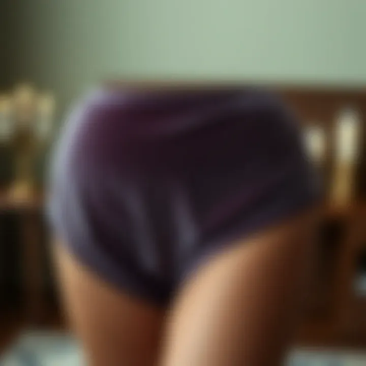 Luxurious velvet panties showcasing rich texture