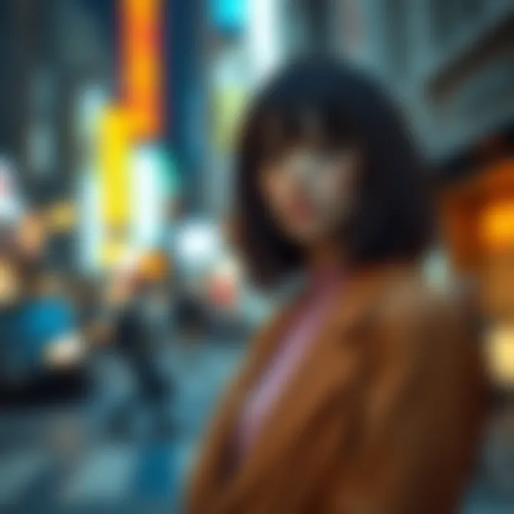 Fashionable outfit paired with a chic wiglet for modern styling.