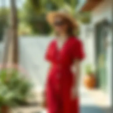 Chic Summer Styling Ideas Chic outfit styling with a solid color midi dress and accessories