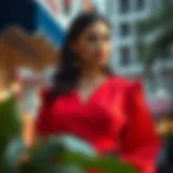 Vibrant Elegance in XL Tops Elegant XL ladies' top in vibrant color