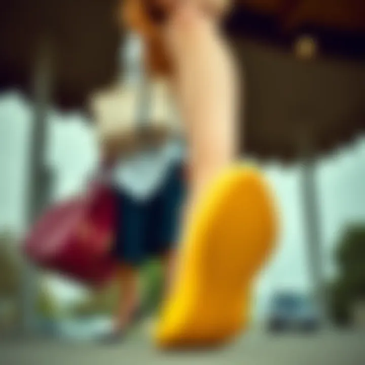 Chic Outfits with Yellow Pumps Fashionable outfit paired with yellow pumps for a chic look