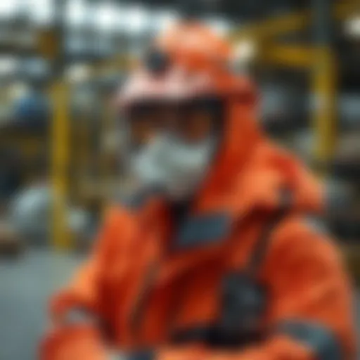 Protective gear showcasing essential elements of factory workwear