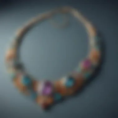 Elegant statement necklace featuring unique gemstones