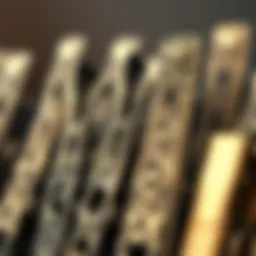Close-up view of heavy duty metal clothespins showcasing intricate design details