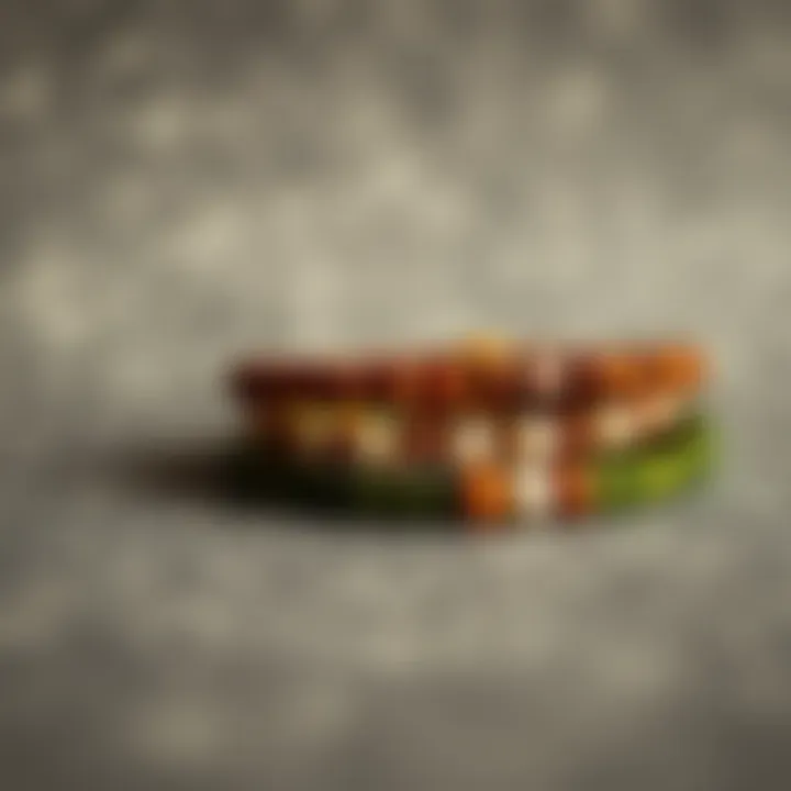 Showcasing a Finished Heishi Bracelet Elegant finished Heishi bracelet displayed against a textured background