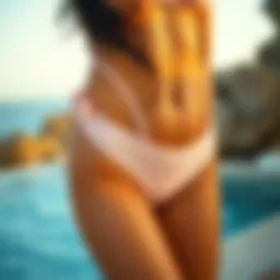 Elegant high waisted swimsuit bottoms showcasing a sophisticated design