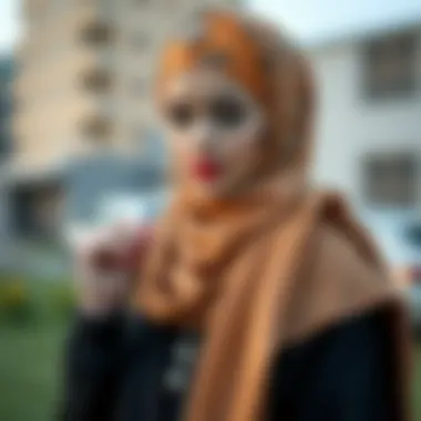 Creative hijab accessorizing for personal expression