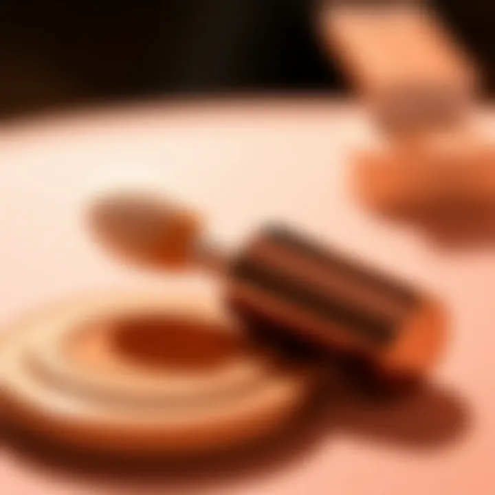 The Unique Design of the Hourglass Concealer Brush Elegant hourglass-shaped concealer brush showcasing its unique design