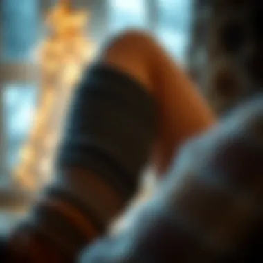 Cozy knee warmers for elderly individuals