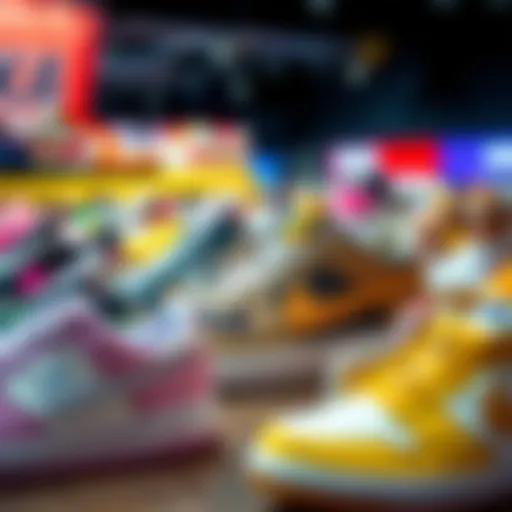 Diversity in Korean Sneaker Design Vibrant display of Korean fashion sneakers showcasing diverse designs
