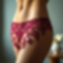 Intricate lace detailing on thong shapewear showcasing craftsmanship