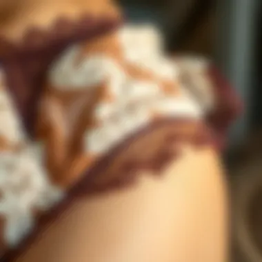 Materials Crafting Comfort and Elegance Close-up of high-quality materials used in lace thong shapewear