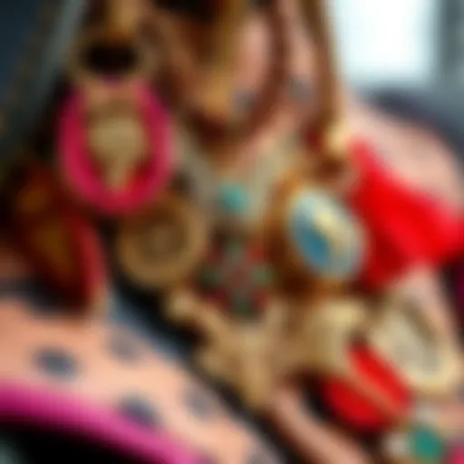 A close-up of vibrant loc charms showcasing intricate designs and materials.