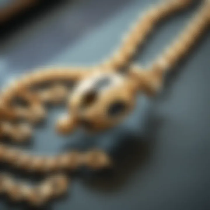 An intricate illustration detailing the manufacturing techniques of snake chain charms.