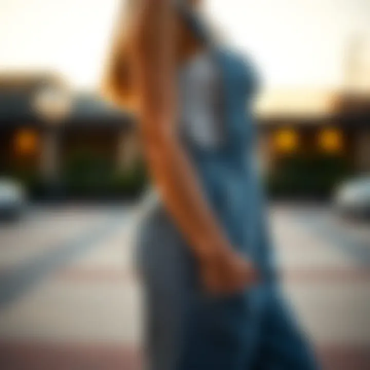 Flattering Silhouette of Palazzo Cut A close-up of the palazzo cut showcasing its flattering silhouette