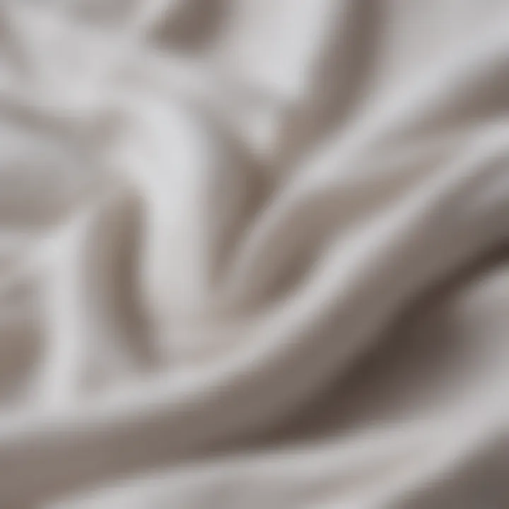 A close-up of breathable cotton fabric showcasing texture.