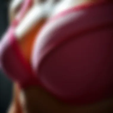 Lifting Technology in Push-Up Bra Cups Close-up of push-up bra cups illustrating lifting technology