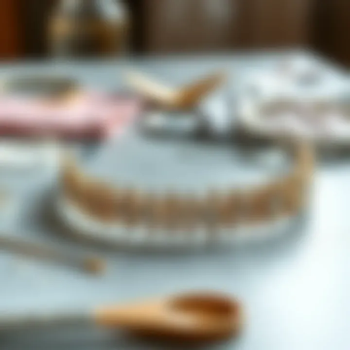 Bridal headband creation materials laid out for DIY