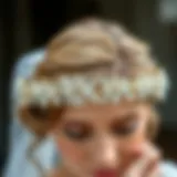 Elegantly adorned bridal headband with rhinestones