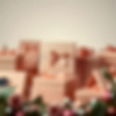 Variety of Styles in Rose Gold Wedding Card Boxes Array of rose gold wedding card boxes showcasing different styles