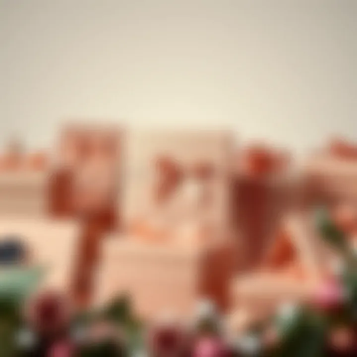 Variety of Styles in Rose Gold Wedding Card Boxes Array of rose gold wedding card boxes showcasing different styles