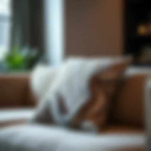 Elegant snake throw pillow on a modern couch