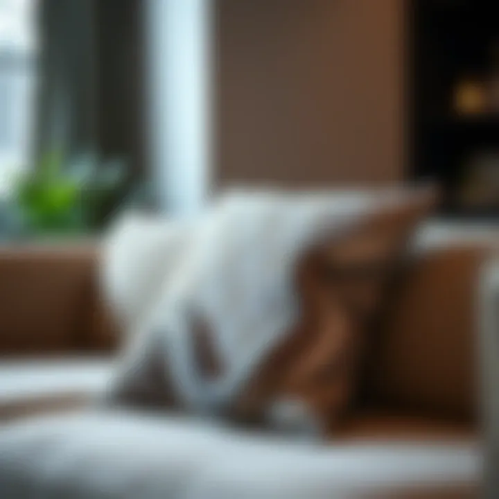 Elegant snake throw pillow on a modern couch