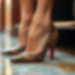 Elegant snakeskin pumps with a unique design