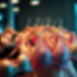 Dazzling Array of Sparkly Sports Bras A collection of sparkly sports bras displayed elegantly