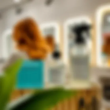 Chemical Solutions for Hair Repair Chemical treatments displayed in a chic salon environment