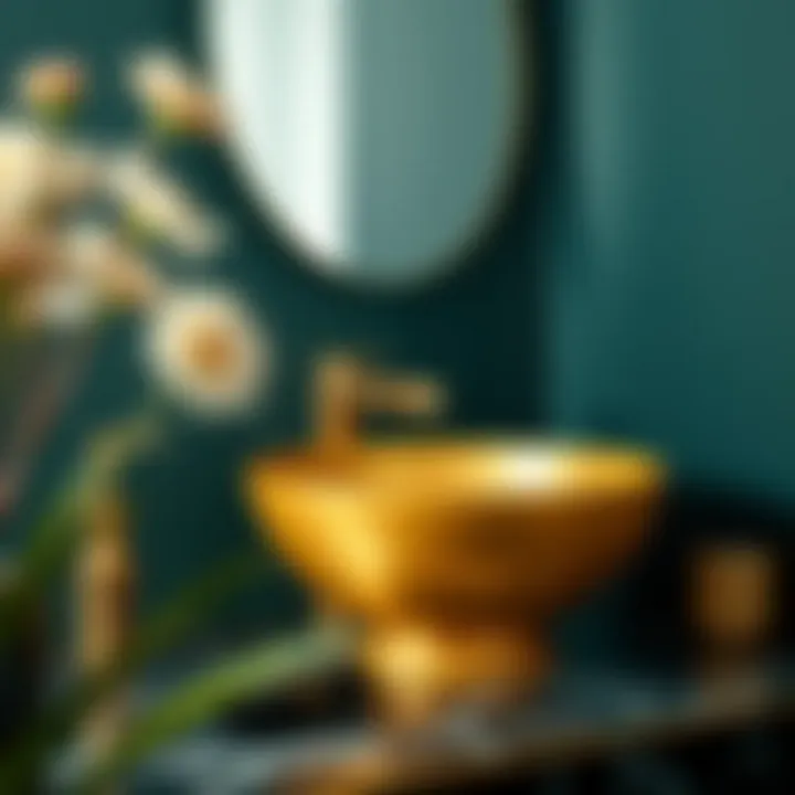 Notable The Aesthetic and Practicality of Black and Gold Bathroom Sinks