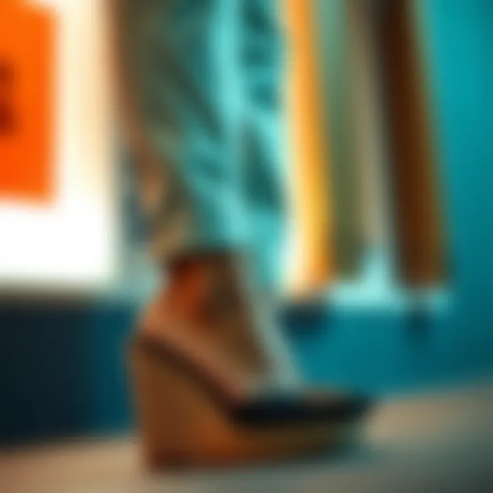 Fashionable Outfit Featuring Black Wedges Fashionable outfit styled with black pointed toe wedges