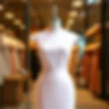 Elegant pastel bodycon dress showcased on a mannequin