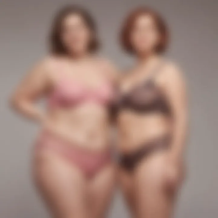 A visual representation of body positivity featuring diverse body types embracing cheeky designs.