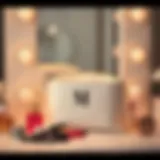 An Elegant Display of Personal Style Elegant initialled makeup bag displayed on a vanity