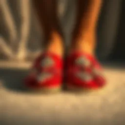 Luxurious slippers with sparkling embellishments