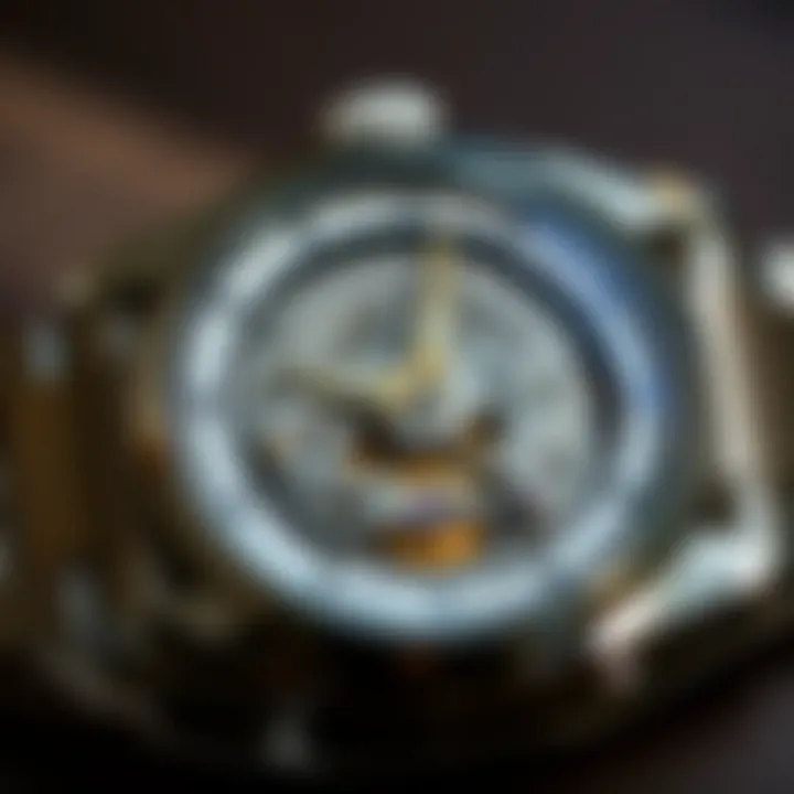 Intricate Movement of the Seiko 5 Close-up of the movement inside the Seiko 5 watch