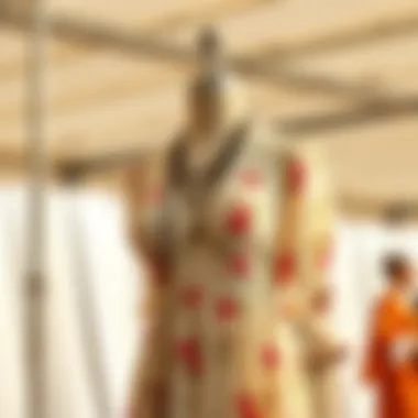 A beautifully accessorized festival dress on a mannequin, highlighting the importance of styling