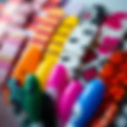 Vibrant array of nail polish strips showcasing various designs