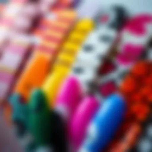 Vibrant array of nail polish strips showcasing various designs