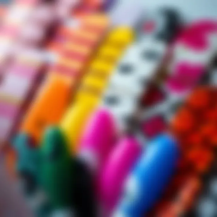 Vibrant Array of Nail Polish Strips Vibrant array of nail polish strips showcasing various designs