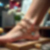 Elegant custom name ankle bracelet display