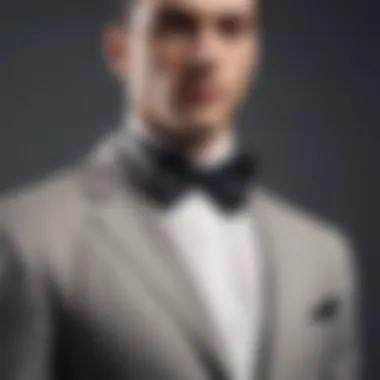 Stylish man wearing a string bowtie at a formal event