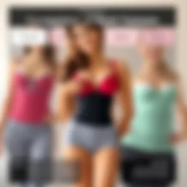 Comparison chart displaying different types of waist trainers and their features.