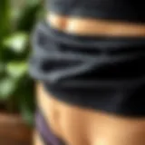 A close-up of a thermal waist trainer showcasing its texture and material.