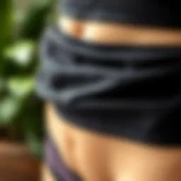 A close-up of a thermal waist trainer showcasing its texture and material.