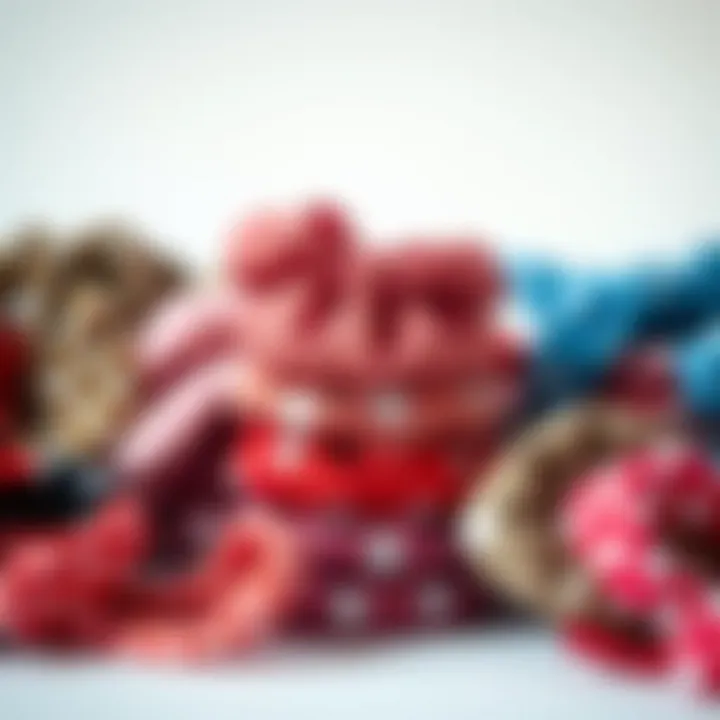 A chic collection of wide hair ties in various patterns and colors showcasing their aesthetic appeal.