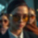 A timeline showcasing the evolution of eyewear styles through different eras