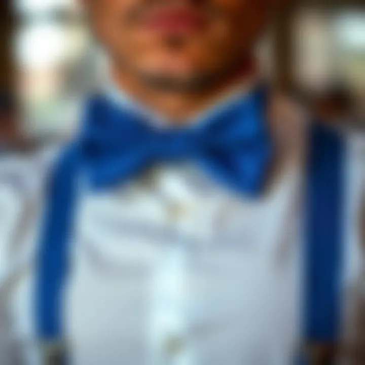 Notable The Distinctive Charm of Men's Royal Blue Bow Ties and Suspenders